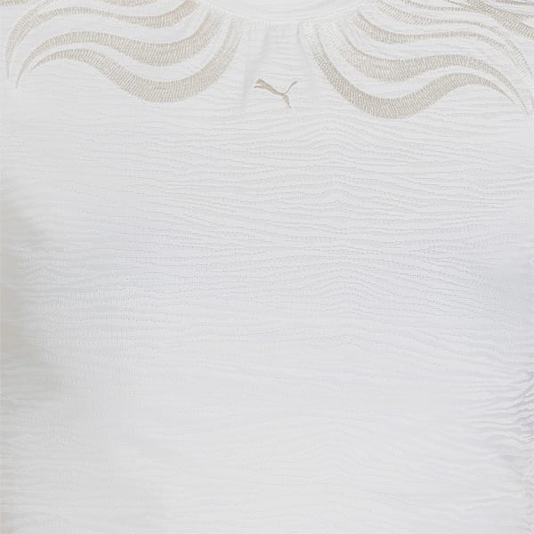 Snow Tiger Cropped Tight Women's  T-shirt, Puma White