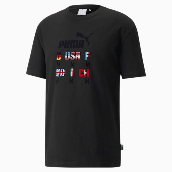 The NeverWorn Graphic Men's Tee, Puma Black, extralarge