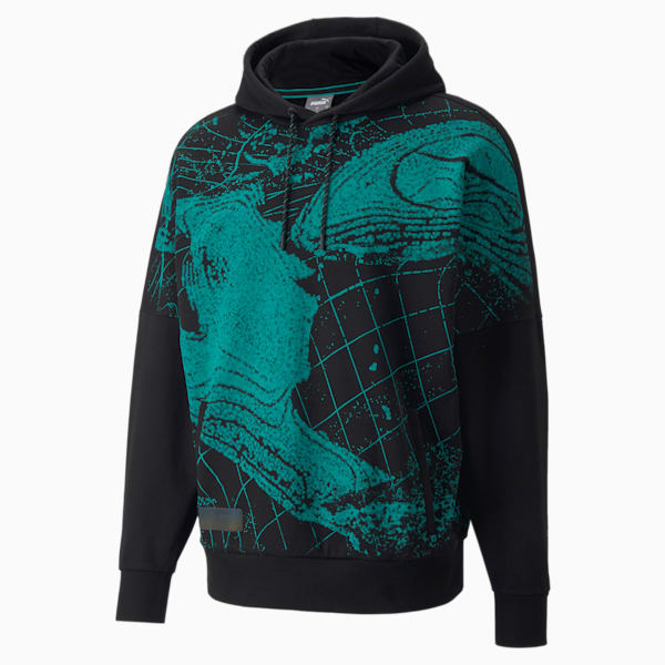 Sudadera con gorra para hombre Mercedes F1 Statement, Puma Black, extralarge