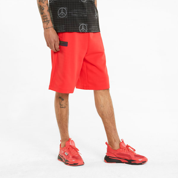 Mercedes F1 Statement Men's Regular Fit Shorts, Hibiscus, extralarge-IND