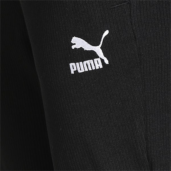Classics Ribbed Slim Women's Pants, Puma Black, extralarge-IND