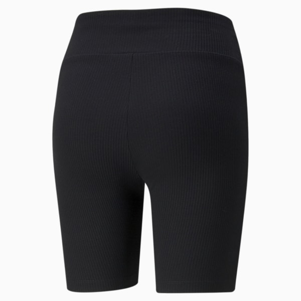 Leggings cortos acanalados Mujer Classics, Puma Black, extralarge