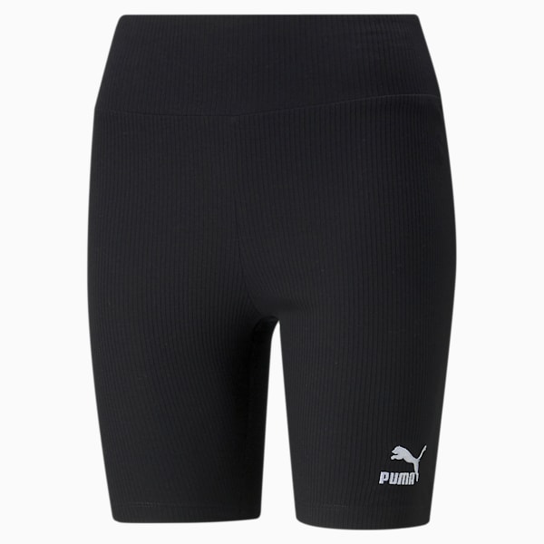 Leggings cortos acanalados Mujer Classics, Puma Black, extralarge