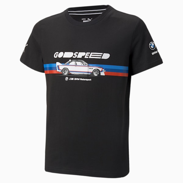 BMW M Motorsport Car Graphic Youth T-Shirt, Cotton Black, extralarge-IND