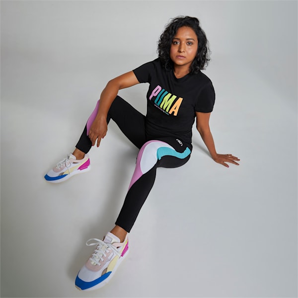 SWxP Graphic Women's Regular Fit T-shirt, Puma Black, extralarge-IND