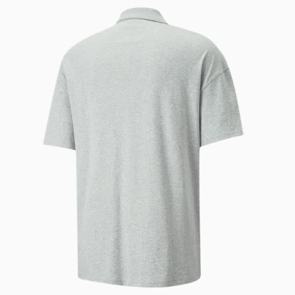 Classics Boxy Zip Men's Polo Shirt, Light Gray Heather, extralarge-GBR