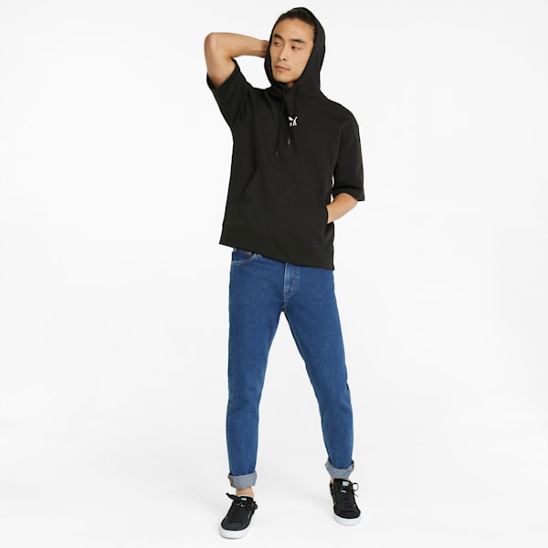 Classics Short Sleeve Relaxed Men's Hoodie, Puma Black, extralarge