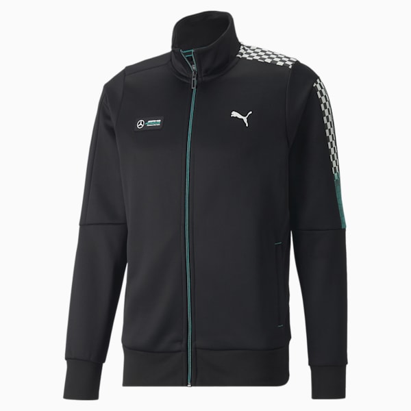 Mercedes F1 T7 Men's Regular Fit Track Jacket, Puma Black, extralarge-AUS