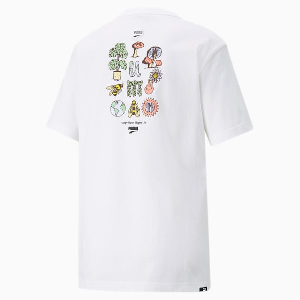 Playera holgada con estampado gráfico para mujer Downtown, Puma White, extralarge