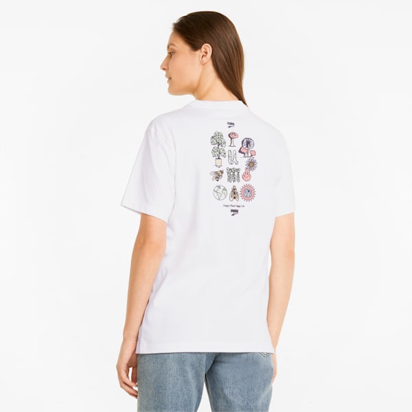 Playera holgada con estampado gráfico para mujer Downtown, Puma White, extralarge