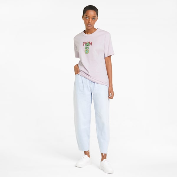 Downtown Relaxed Graphic Women's Relaxed Fit T-Shirt, Lavender Fog, extralarge-IND