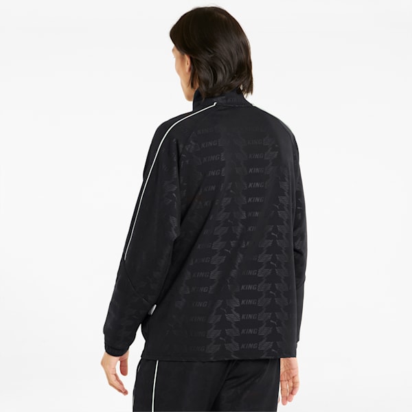 King Printed Half-Zip Men's Relaxed Fit Track Jacket, Puma Black, extralarge-IND