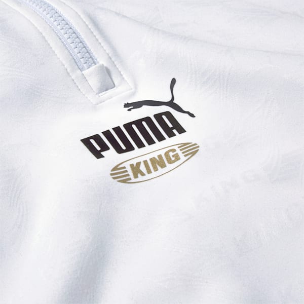King Printed Half-Zip Men's Relaxed Fit Track Jacket, Puma White, extralarge-IND