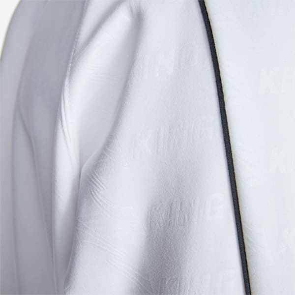 King Printed Half-Zip Men's Relaxed Fit Track Jacket, Puma White, extralarge-IND