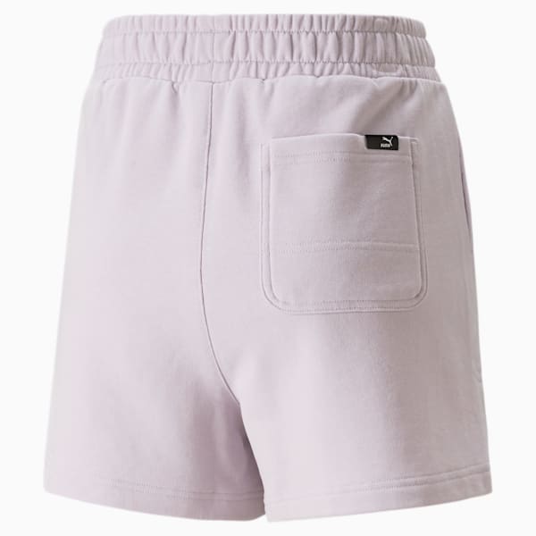 Downtown High Waist Women's Shorts, Lavender Fog, extralarge