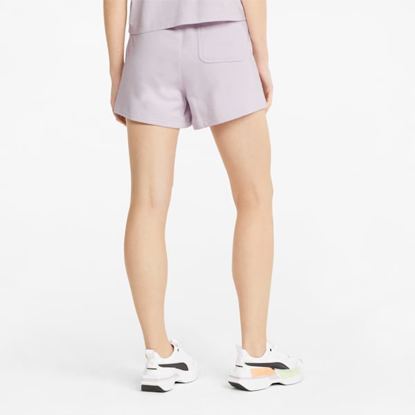 Downtown High Waist Women's Shorts, Lavender Fog, extralarge