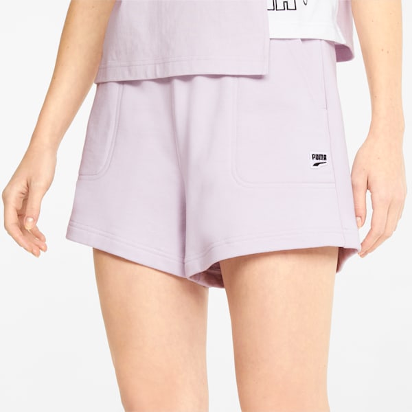 Shorts de cintura alta Mujer Downtown, Lavender Fog, extralarge