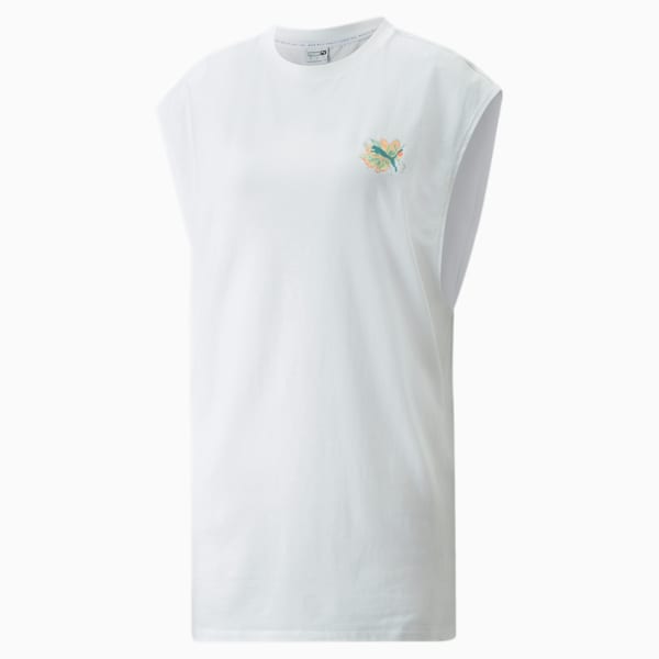 Débardeur surdimentionné Hidden Flower, femme, Blanc Puma