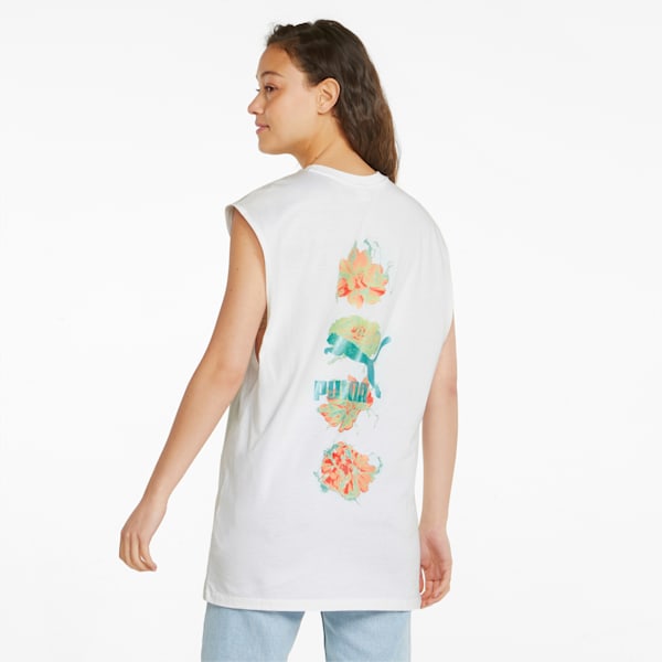 Débardeur surdimentionné Hidden Flower, femme, Blanc Puma