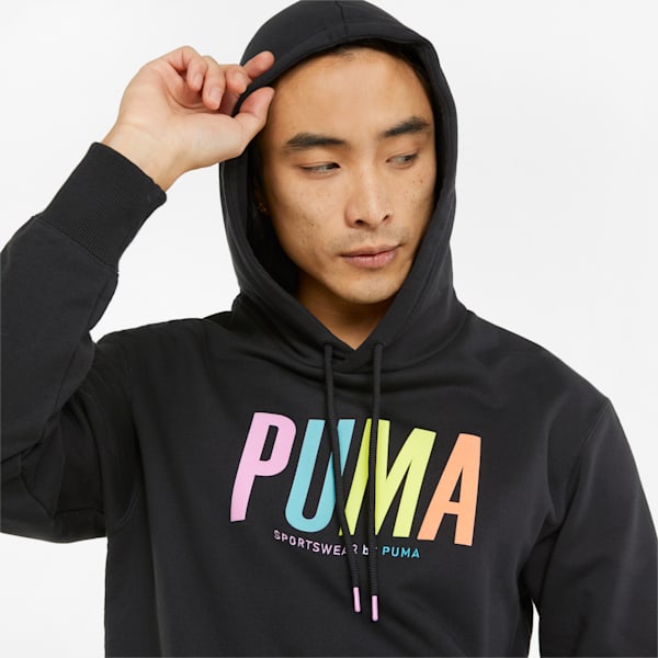 Sudadera con capucha con gráfico SWxP para hombre, Puma Black, extralarge