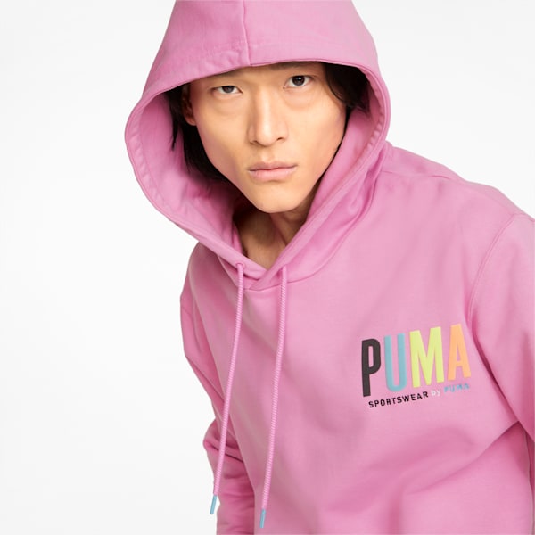 Sportswear by PUMA Graphic Men's Hoodie, Opera Mauve, extralarge