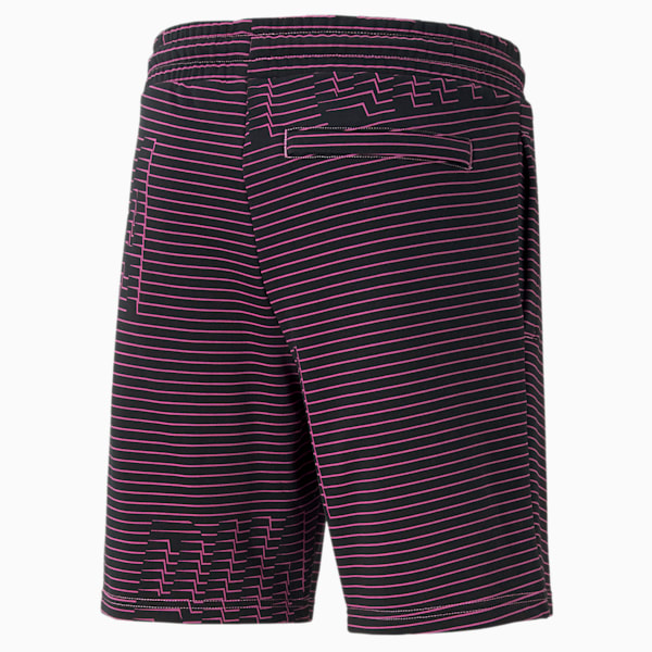 SWxP Printed Men's Regular Fit Shorts, Puma Black-Opera Mauve, extralarge-IND