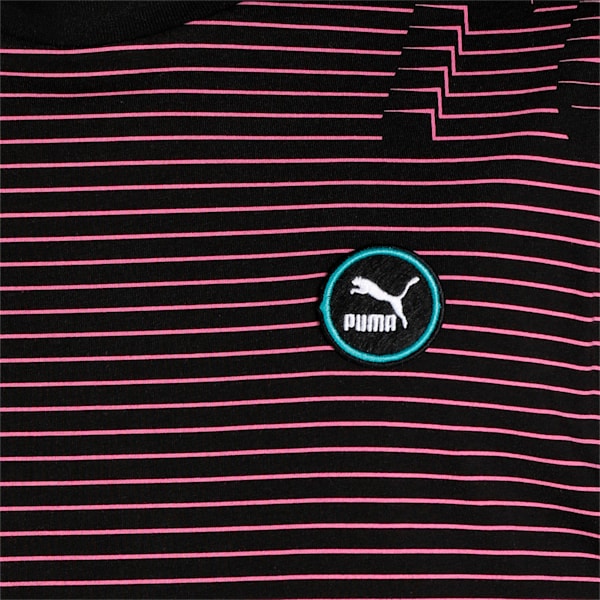 SWxP Printed Men's T-shirt, Puma Black-Opera Mauve
