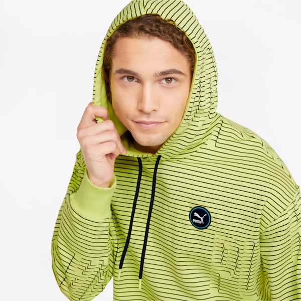 Sudadera con capucha estampada SWxP para hombre, Lemon Sherbert, extralarge