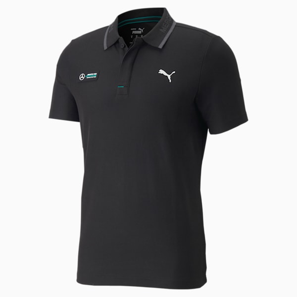 Mercedes AMG Petronas F1 Piqué Men's Regular Fit Polo Shirt, Puma Black, extralarge-IND