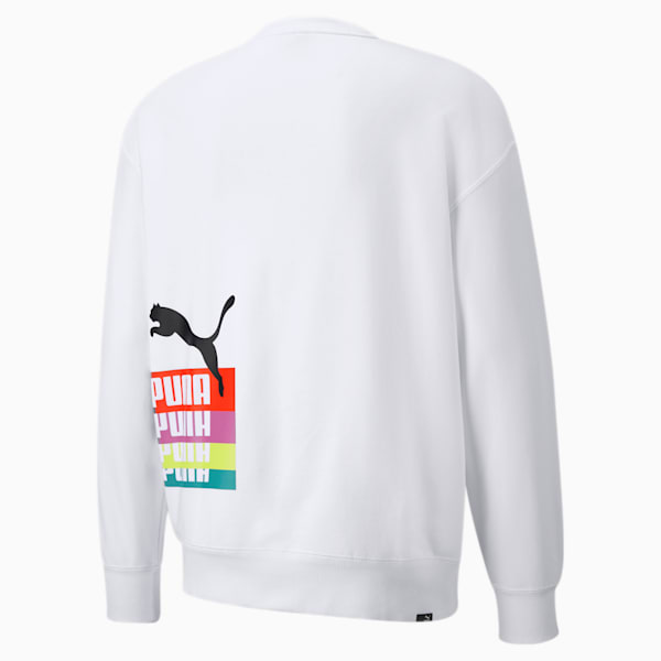 Brand Love Multiple Crew Men's Sweatshirt, Puma White