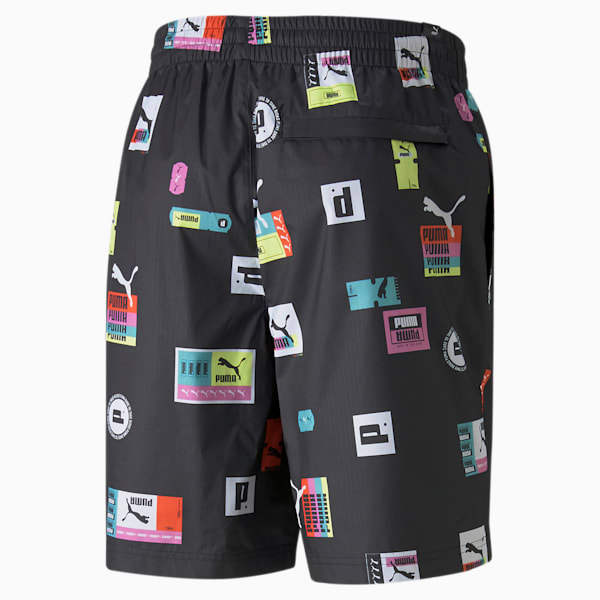 Brand Love Printed Men's Regular Fit Shorts, Puma Black, extralarge-IND