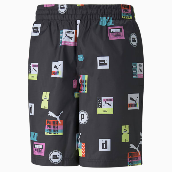 Brand Love Printed Men's Regular Fit Shorts, Puma Black, extralarge-IND
