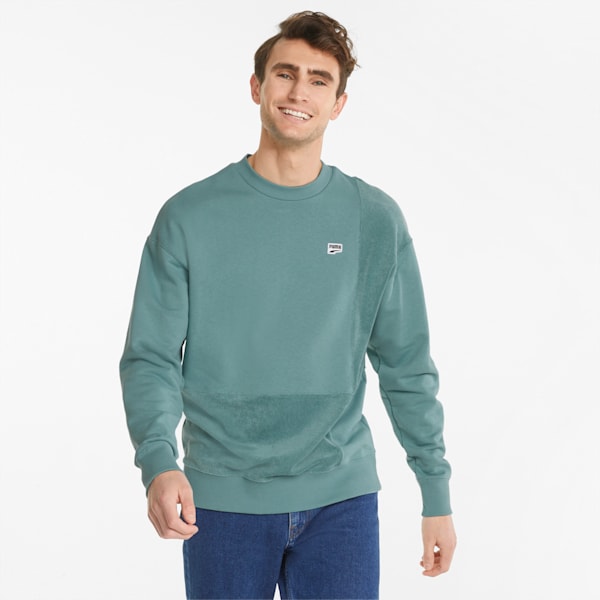 Downtown Men's Sweatshirt, Mineral Blue, extralarge-IND