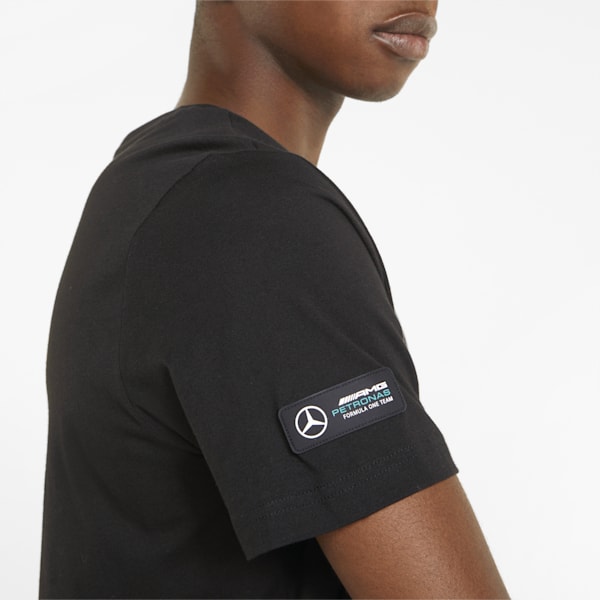 Mercedes F1 Logo Men's Tee, Puma Black, extralarge