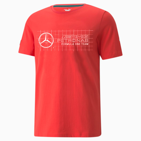 Mercedes F1 Logo Men's T-shirt, Hibiscus
