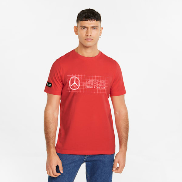 Mercedes F1 Logo Men's T-shirt, Hibiscus