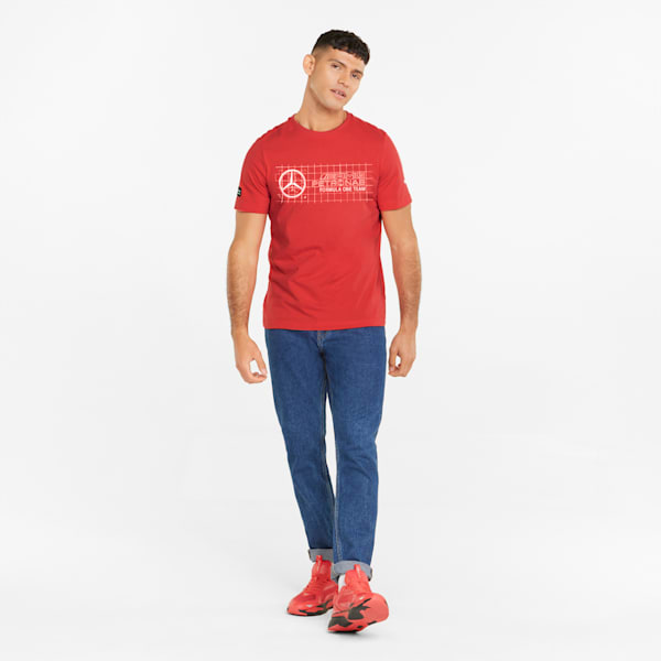 Mercedes F1 Logo Men's T-shirt, Hibiscus