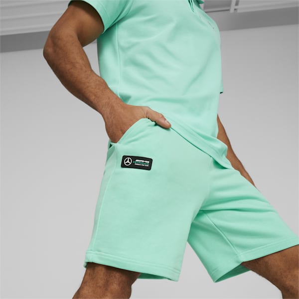 Mercedes AMG Petronas F1 Men's Regular Fit Shorts, Spectra Green, extralarge-IND