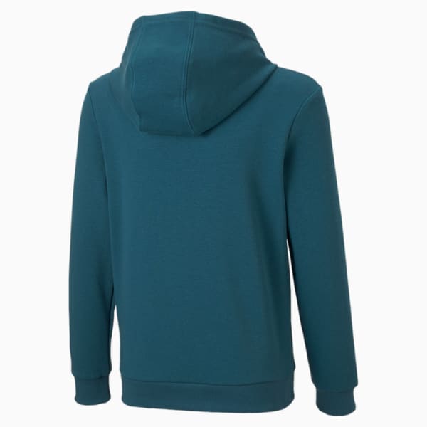 Mercedes F1 Essentials Boys' Hoodie, Blue Coral, extralarge