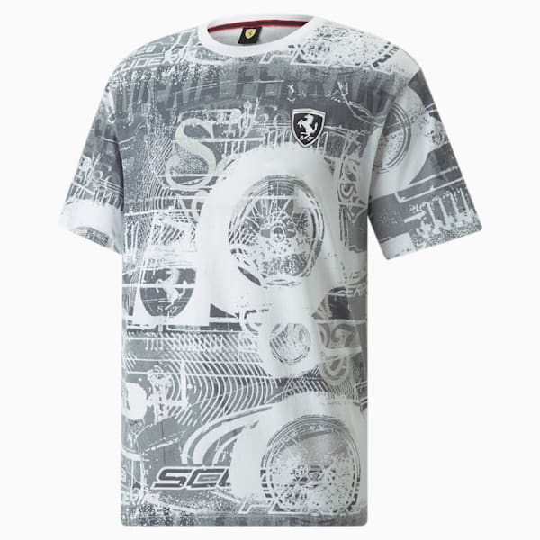 Scuderia Ferrari Race Printed Men's T-shirt, Puma White