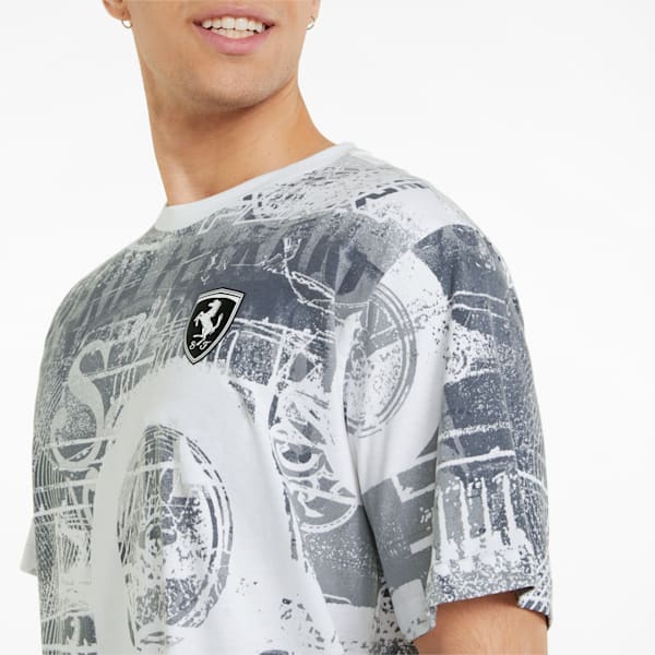 Scuderia Ferrari Race Printed Men's T-shirt, Puma White