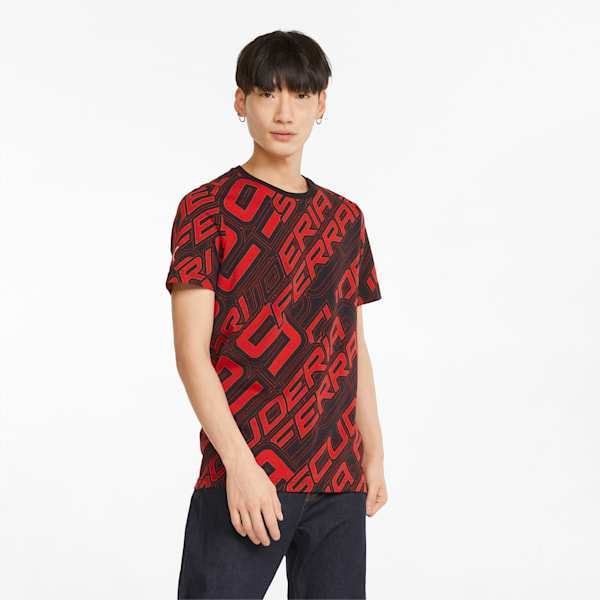 Scuderia Ferrari Race Printed Men's T-shirt, Puma Black, extralarge-IND