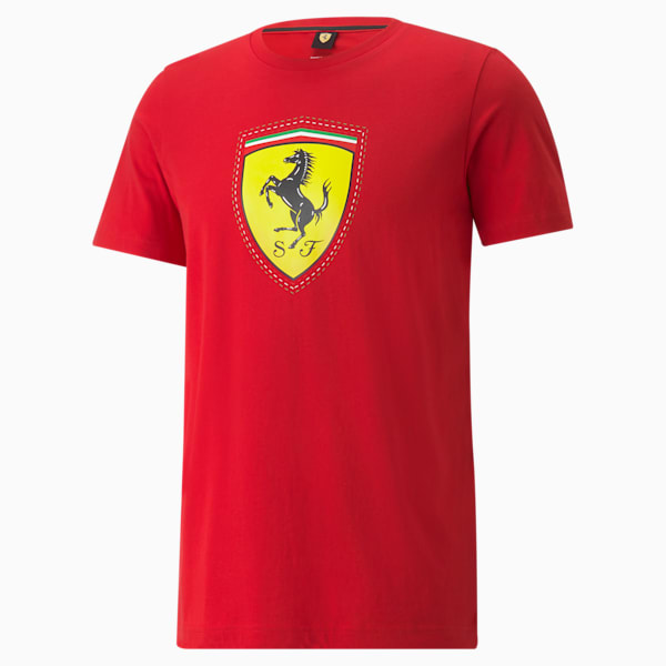 Scuderia Ferrari Race Color Shield Men's Tee, Rosso Corsa, extralarge