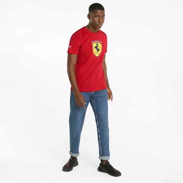 Scuderia Ferrari Race Color Shield Men's Tee, Rosso Corsa, extralarge