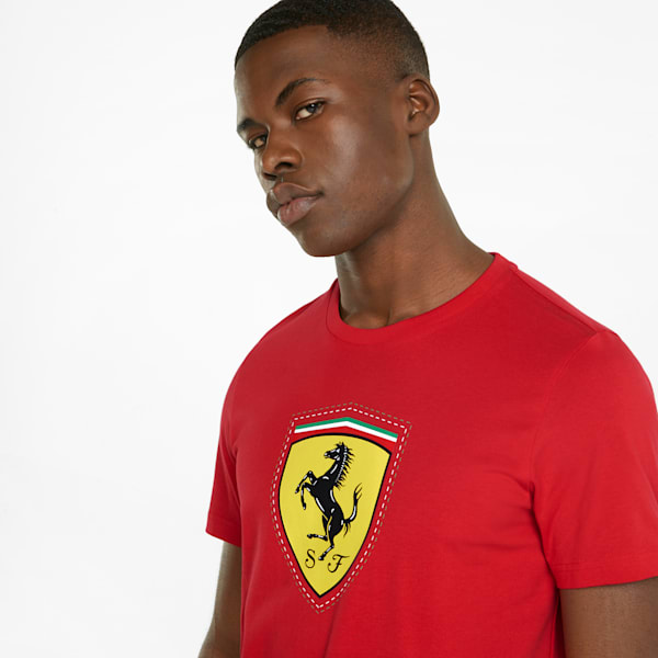 Scuderia Ferrari Race Color Shield Men's Tee, Rosso Corsa, extralarge