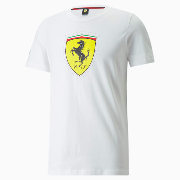 Playera con insignia a color para hombre Scuderia Ferrari Race, Puma White, extralarge