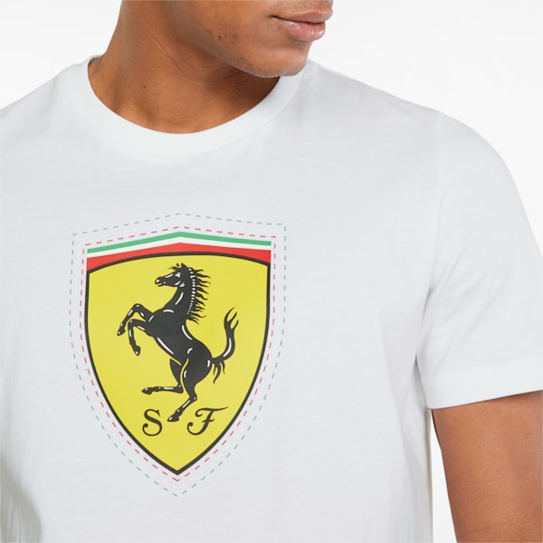 Scuderia Ferrari Race Color Shield Men's Tee, Puma White, extralarge