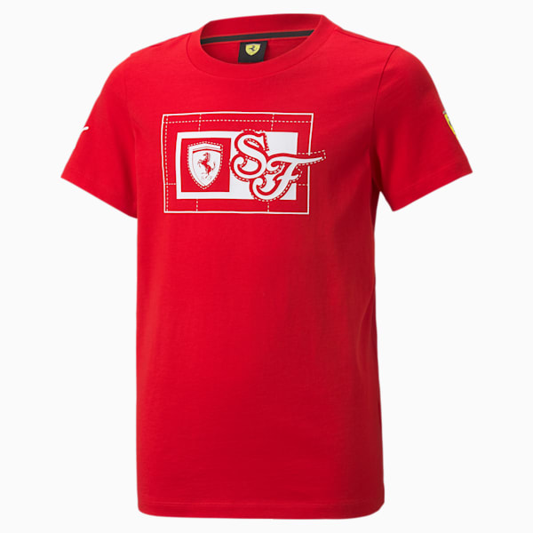 Scuderia Ferrari Race Graphic Tee Big Kids, Rosso Corsa, extralarge