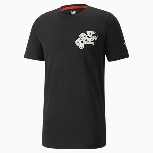 メンズ ポルシェレガシー ステートメント 半袖 Tシャツ, Puma Black, extralarge-AUS