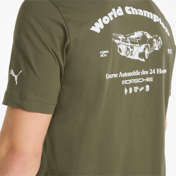 Playera deportiva para hombre Porsche Legacy Statement, Dark Green Moss, extralarge